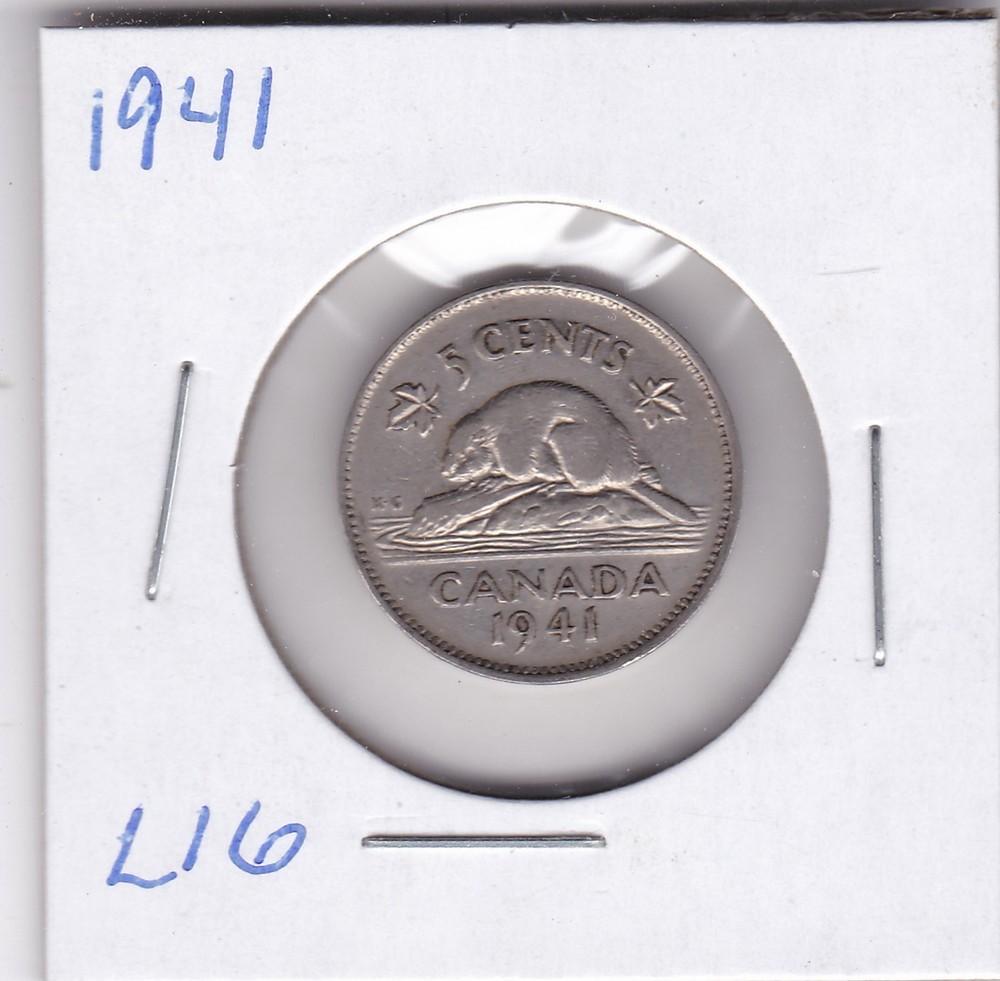 1941 Canada 5 Cents L16