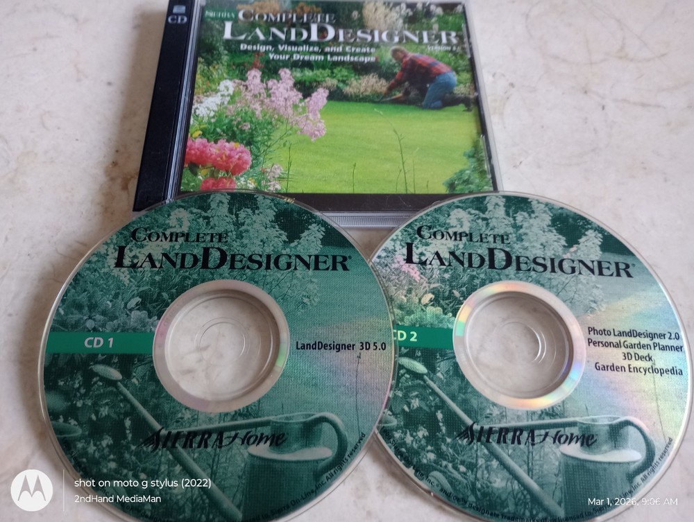 SIERRA COMPLETE LAND DESIGNER VERSION 5.0, 2 DISC CD PC SOFTWARE