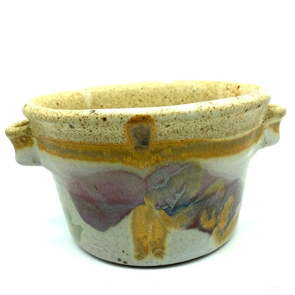 Chamberlain Stoneware Handled Bread baker Casserole Studio pottery