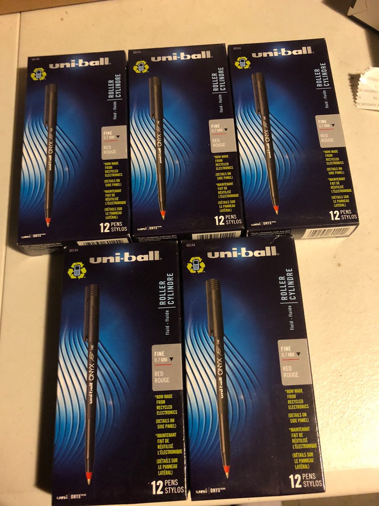 UNI-BALL,ONYX,Red Fine Point 60144, Dozen