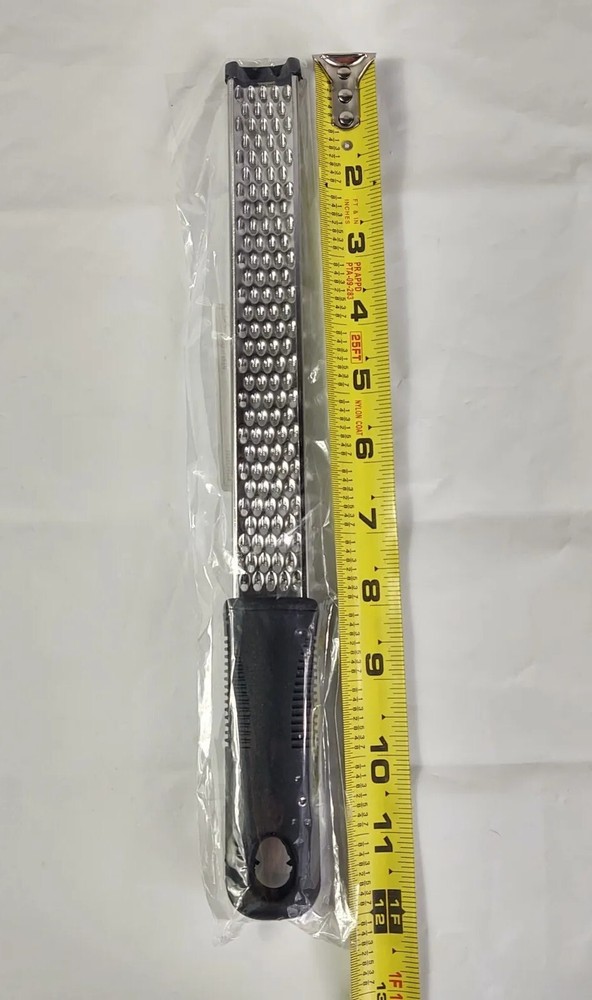 Grater Zester Black Handle Silver Tone Kitchen New