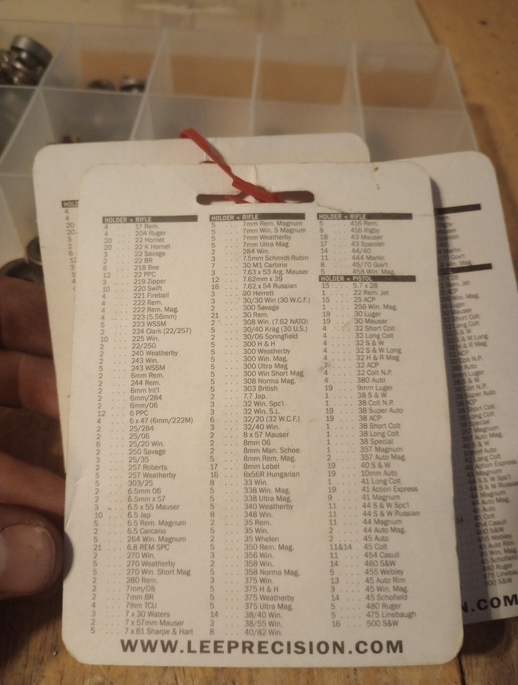 (1) lee shell holder various options 1-19