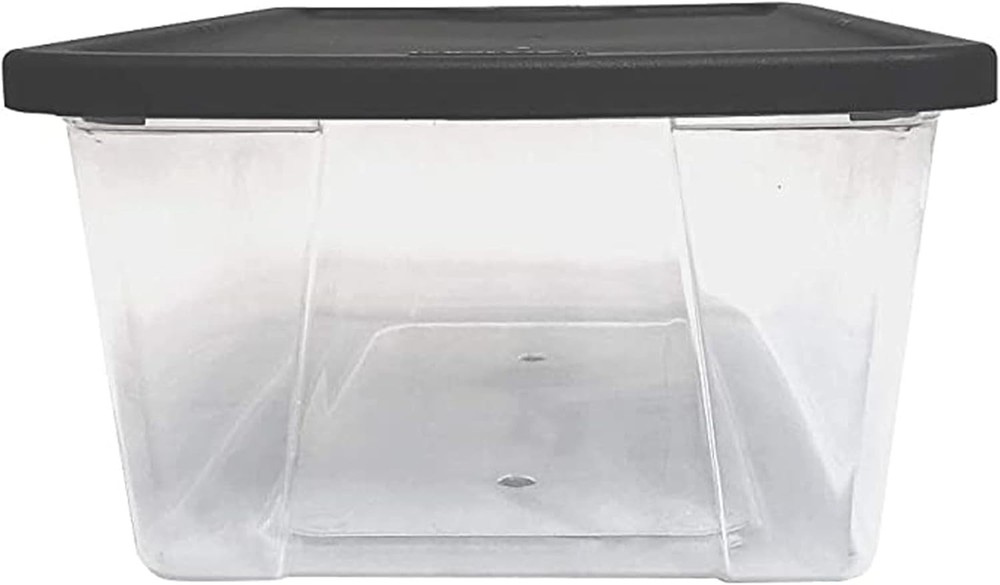 Stackable Clear Storage Bins w/ Lids, 6 Qt, 10-Pack