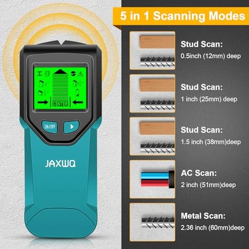 Stud Finder Wall Scanner - 5 in 1 Stud Finder Tool w/Microprocessor Chip cyan