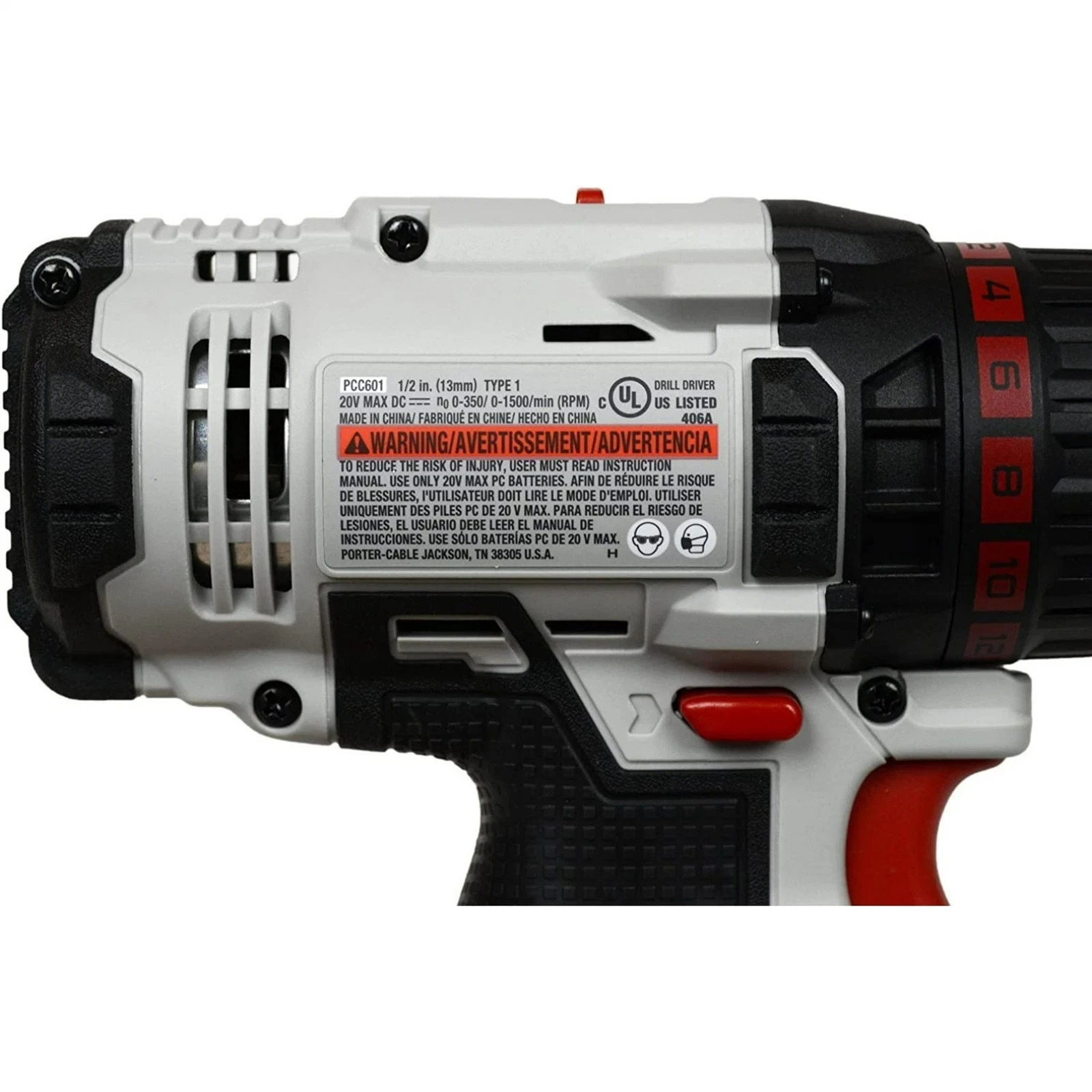 PORTER-CABLE PCC601 20V MAX LITHIUM 1/2" CORDLESS DRILL DRIVER