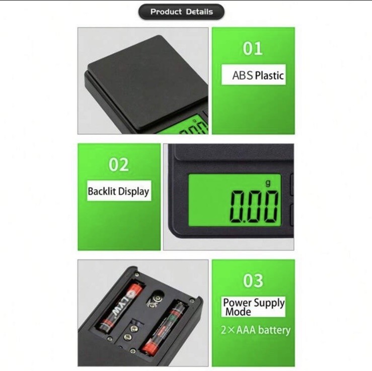 Digital Kitchen Scale High Precision Backlit Display Multi Unit Protective Cover