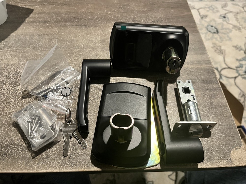 HIDALIFE Matte Black Durable Keyless Entry Door Lock with Handle Touchscreen