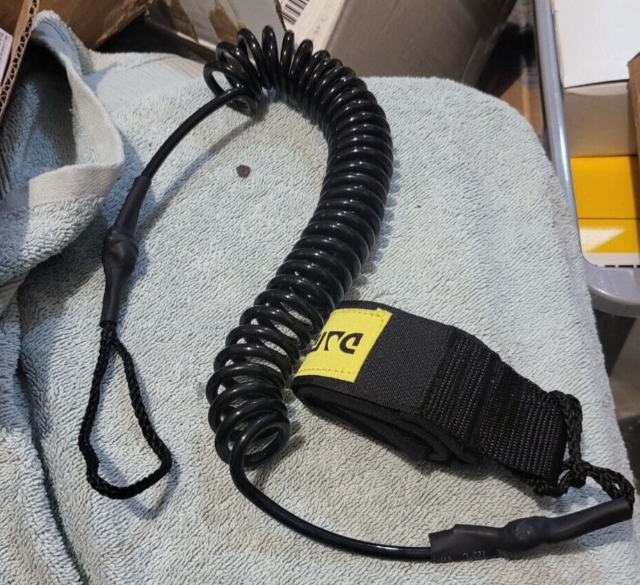 DAMA Coiled Leash for SUP Paddle Board Surfboard Adjustable Thigh Ankle Cuff
