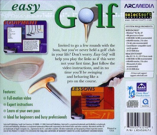easy GOLF (PC/MAC-CD-ROM, 2006) for Windows & Macintosh - NEW CD in SLEEVE