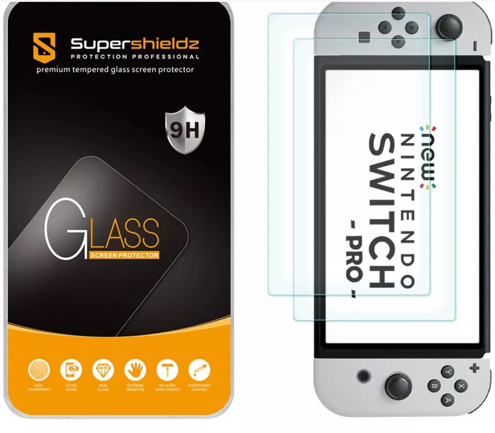 2X Supershieldz Tempered Glass Screen Protector for Nintendo Switch OLED (2021)