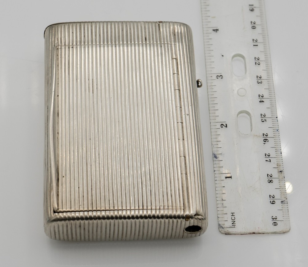 ANTIQUE RUSSIAN 84 SILVER RIBBED CIGARETTE CASE