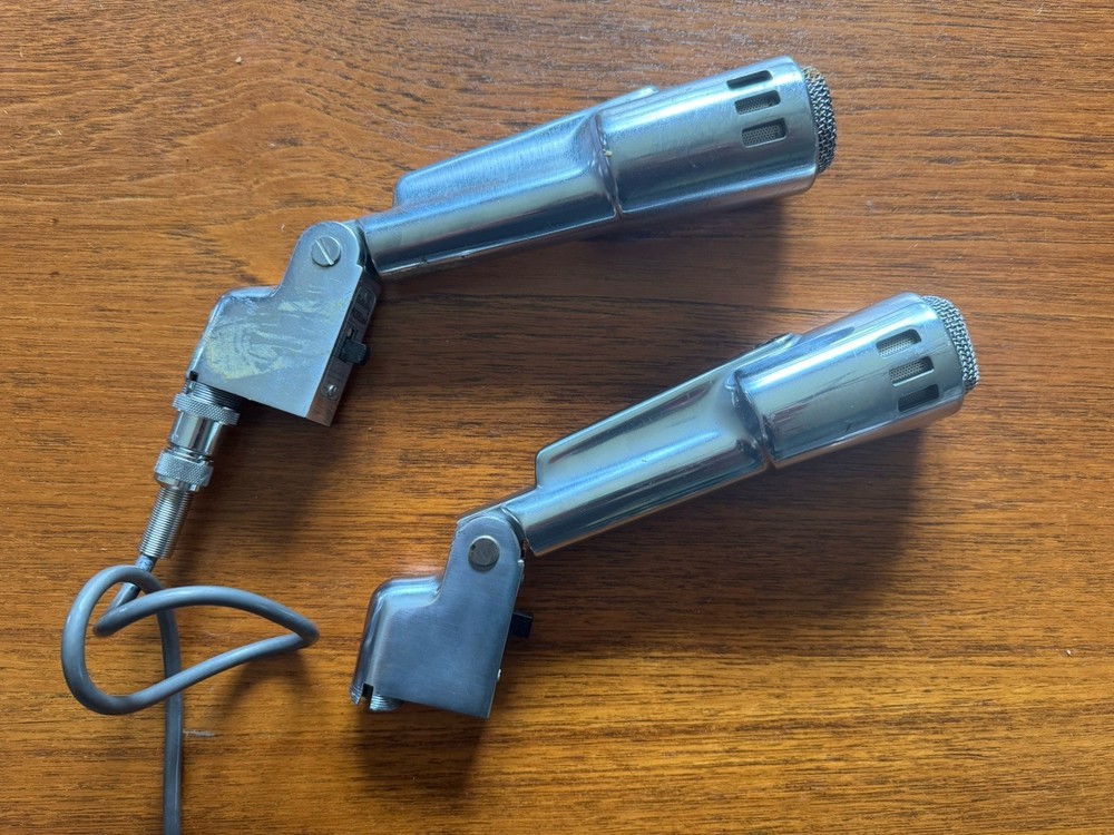 Pair Vintage EV Model 664 Dynamic Microphone Electrovoice Tested Working Deco
