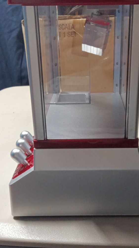 Etna The Claw Mini Claw Machine Arcade Tabletop Toy Red Silver