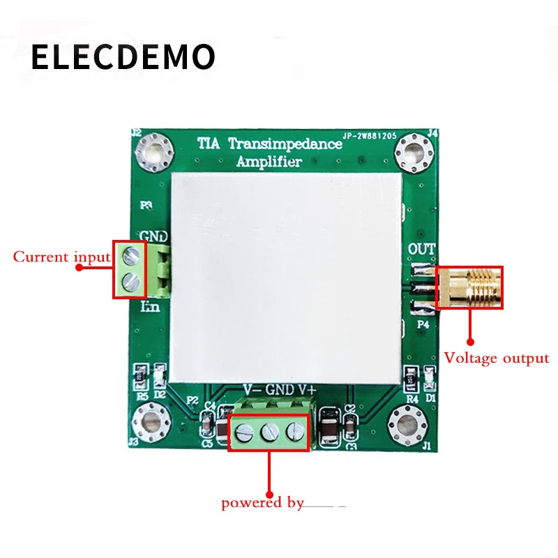 TIA Transimpedance Amplifier Weak Current Measurement Module IV Conversion