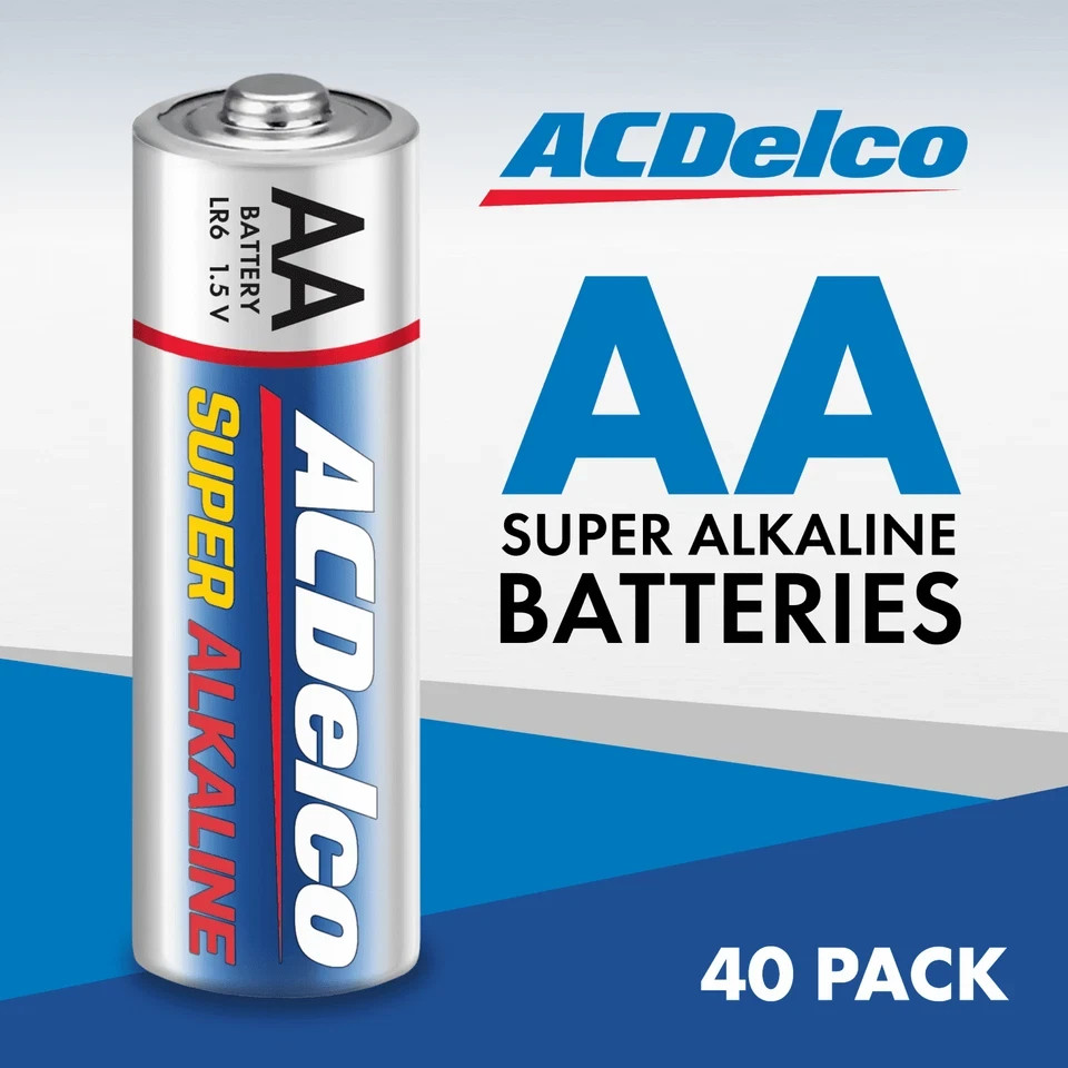 ACDelco Super Alkaline AA Batteries, 40 Count