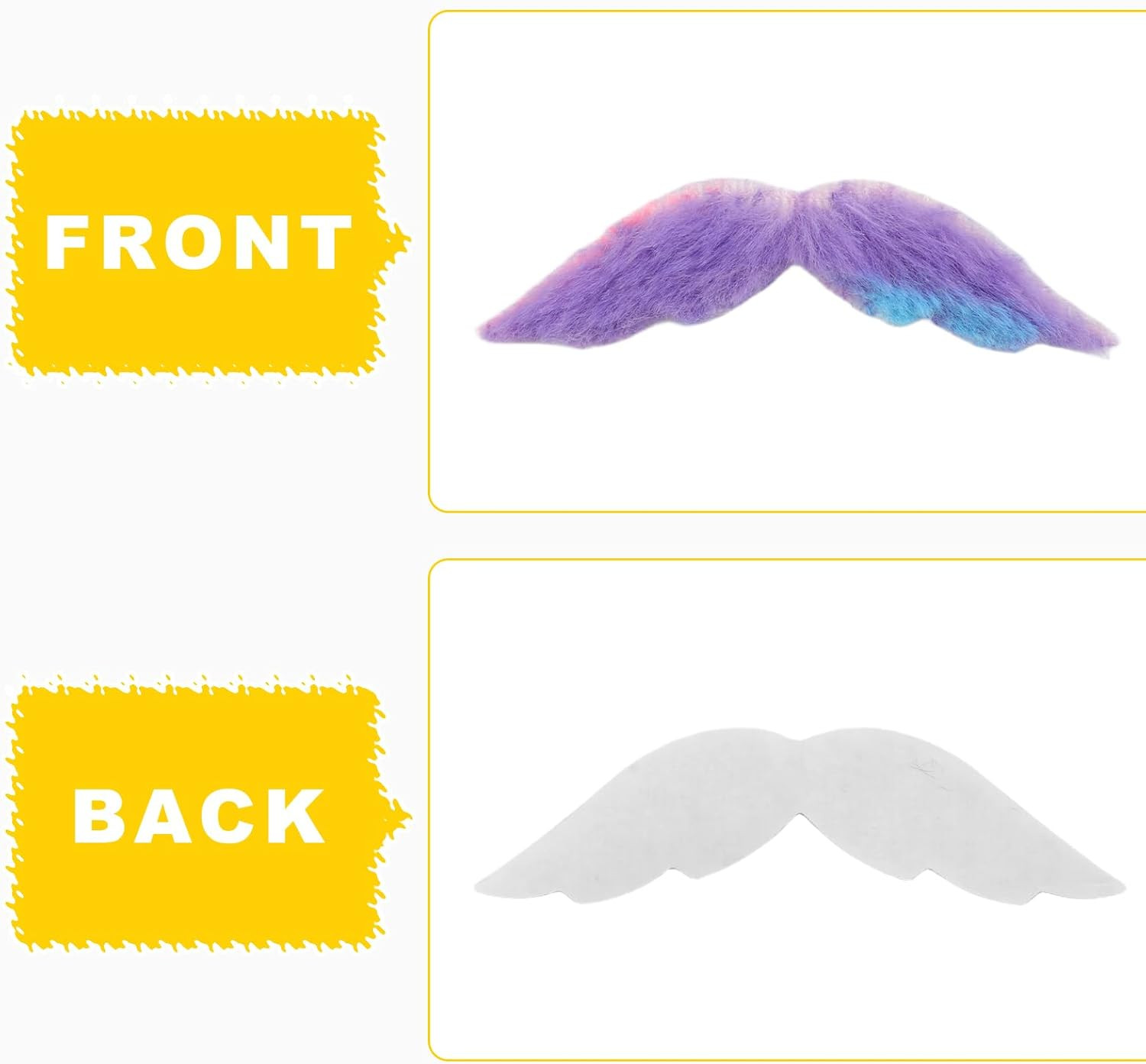 62PCS Self-Adhesive Fake Mustaches for Parties, Halloween & Role-Playing