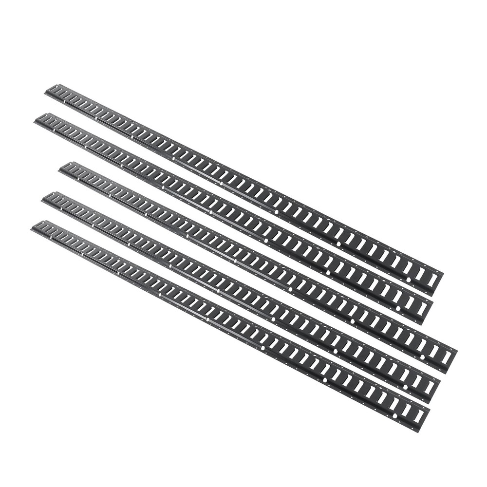Black 5 Pack 8' E Track Tie Down Rail Kit For Garages Vans Trailers Tie Downs
