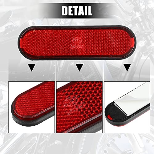 Front Lower Fork Reflector Sticker Rear Saddlebag Side Visibility Reflector