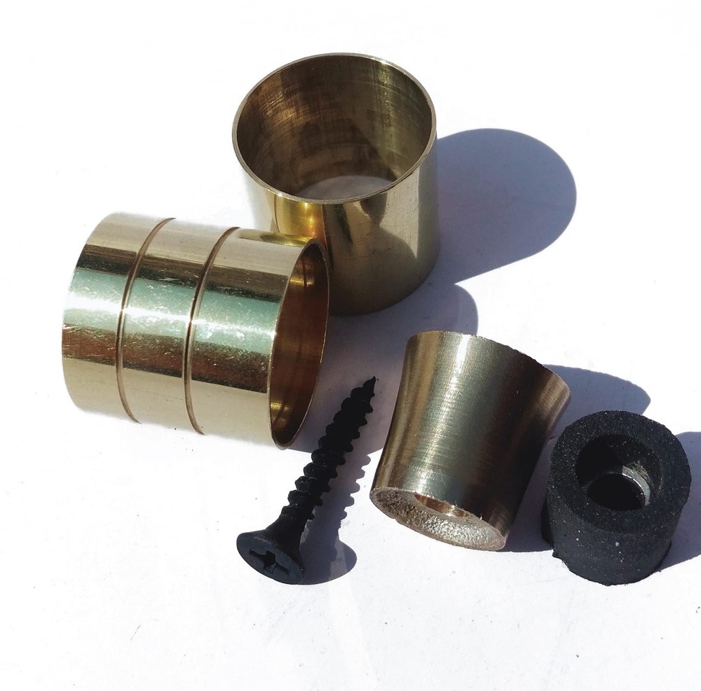 Medium Walking Stick Cane Hardware Kit Golden DIY Replacement Parts Hardware