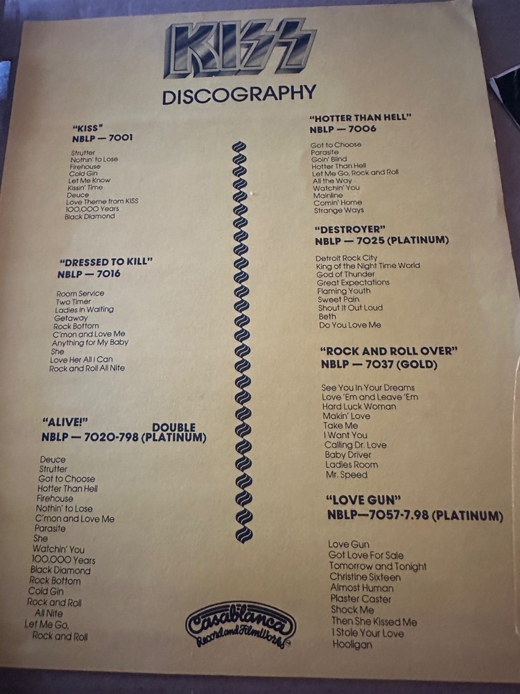 KISS ARMY KIT - official 1978, 1976 Aucoin - solo albums era fan club Incomplete