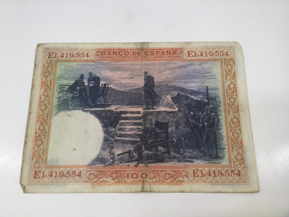 SPAIN 100 PESETAS 1925 BANK NOTE
