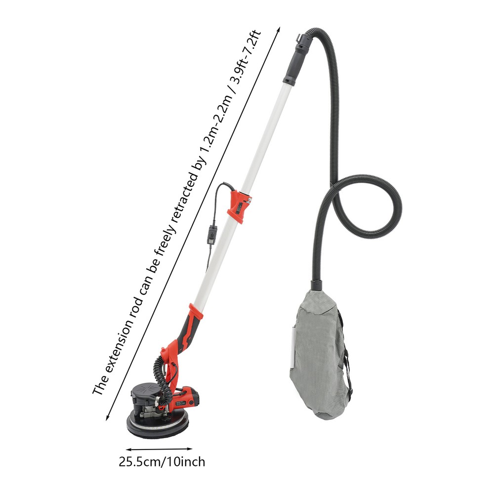 Drywall Sander Machine Electric Ceiling Wall Sander Variable Speed 800-1800RPM