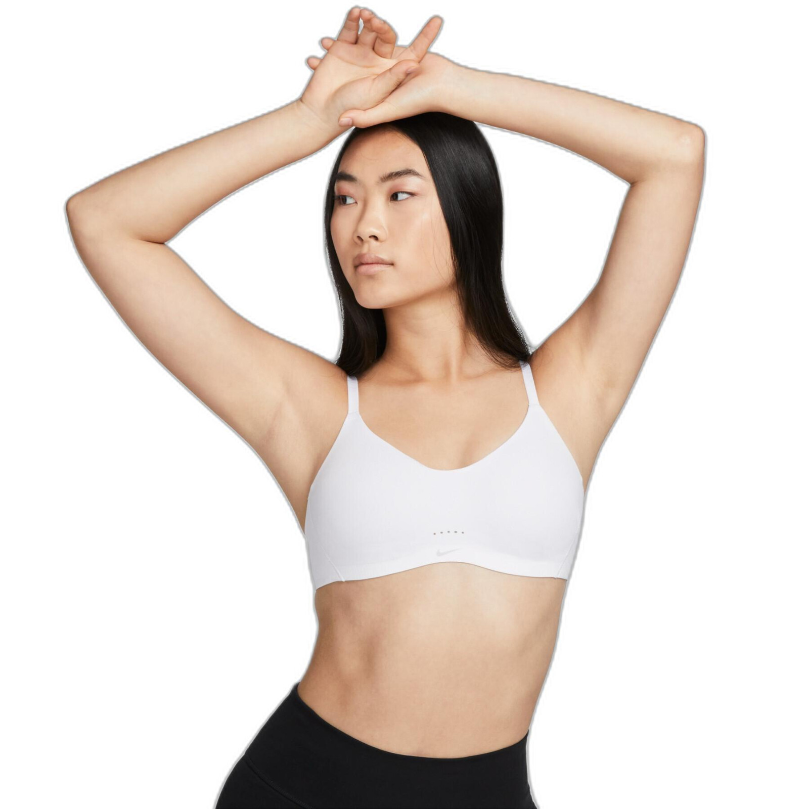 NEW Nike [L (C-E)] Women's Alate Minimalist Training Sports Bra-White DM0526-100