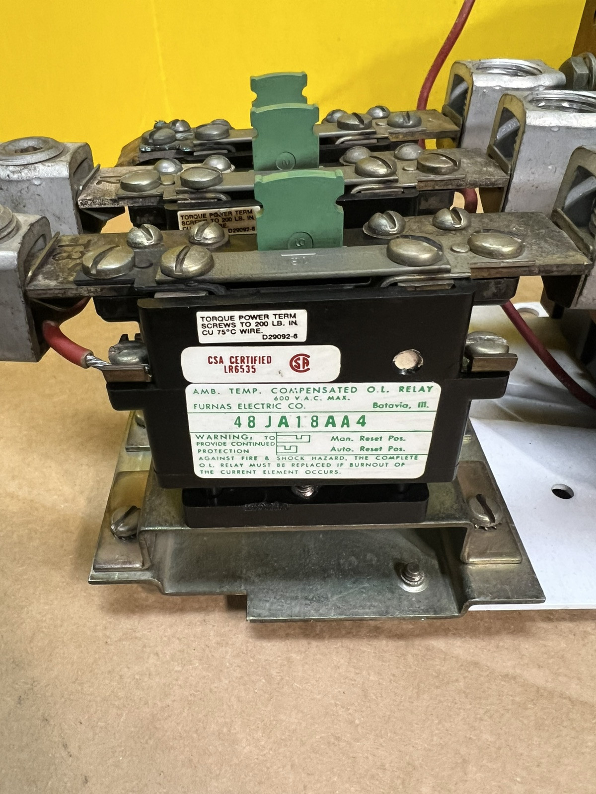 SQUARE D SIZE 4 MOTOR STARTER 600 VAC 120V COIL 100 HP