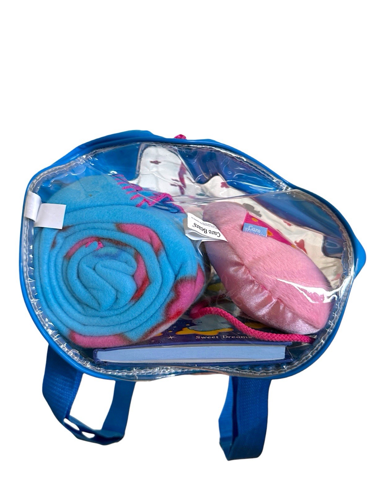 Vintage Care Bears Sleepover Slumber Backpack Bag Set New