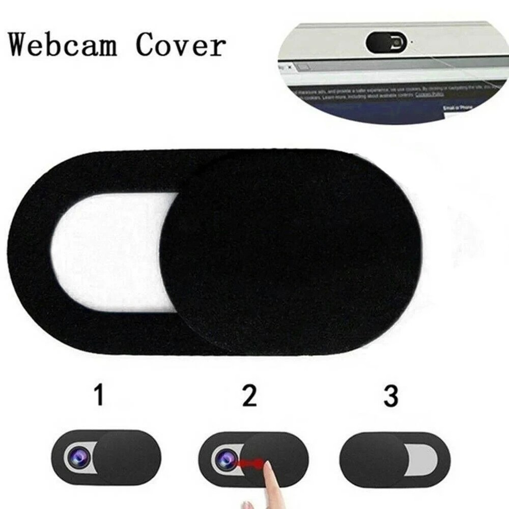 24 Pack Privacy Webcam Cover Web Camera Blocker Computer 0.03in Ultra-Thin Black
