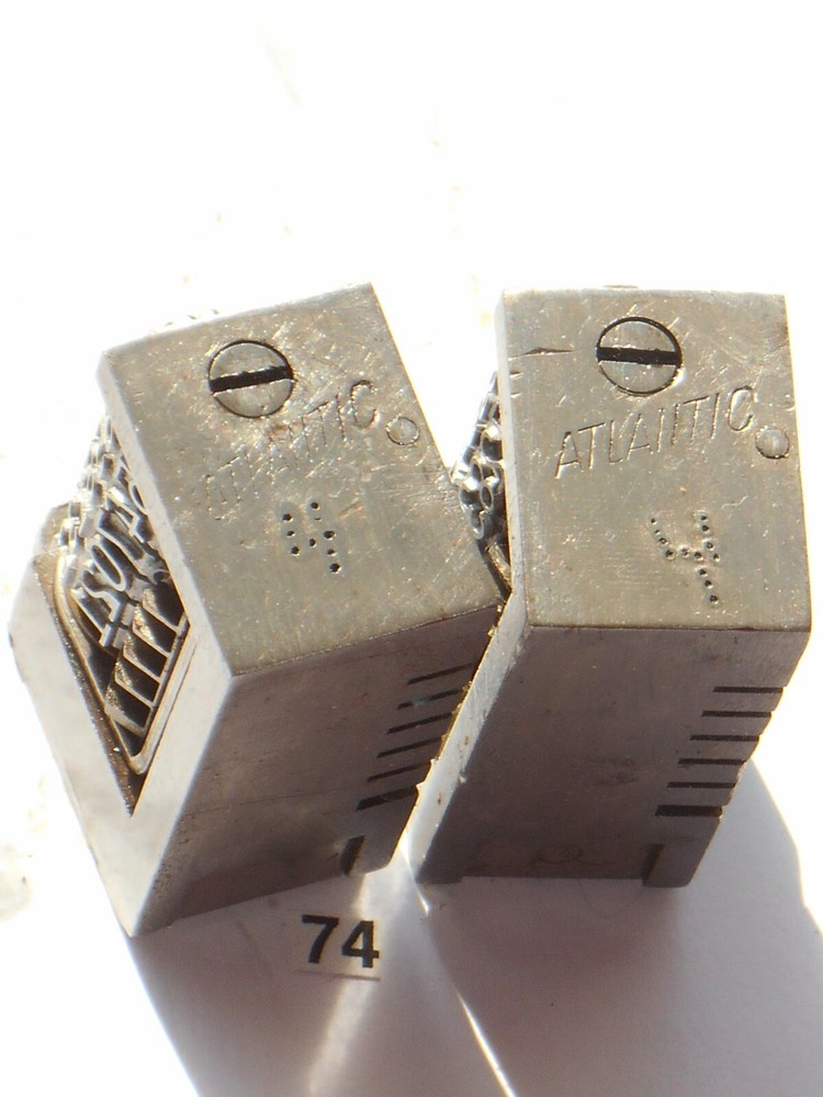ATLANTIC | Reverse letterpress numbering machine lot | 74