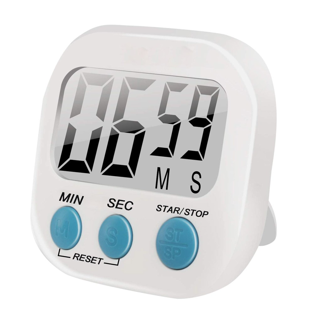 Small Digital Timer: Lekdue Kitchen Timer – Count Up & Down with Back & On/Off