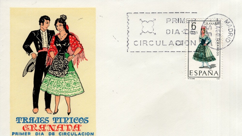 SPAIN  1969 Costumes   FDC19668