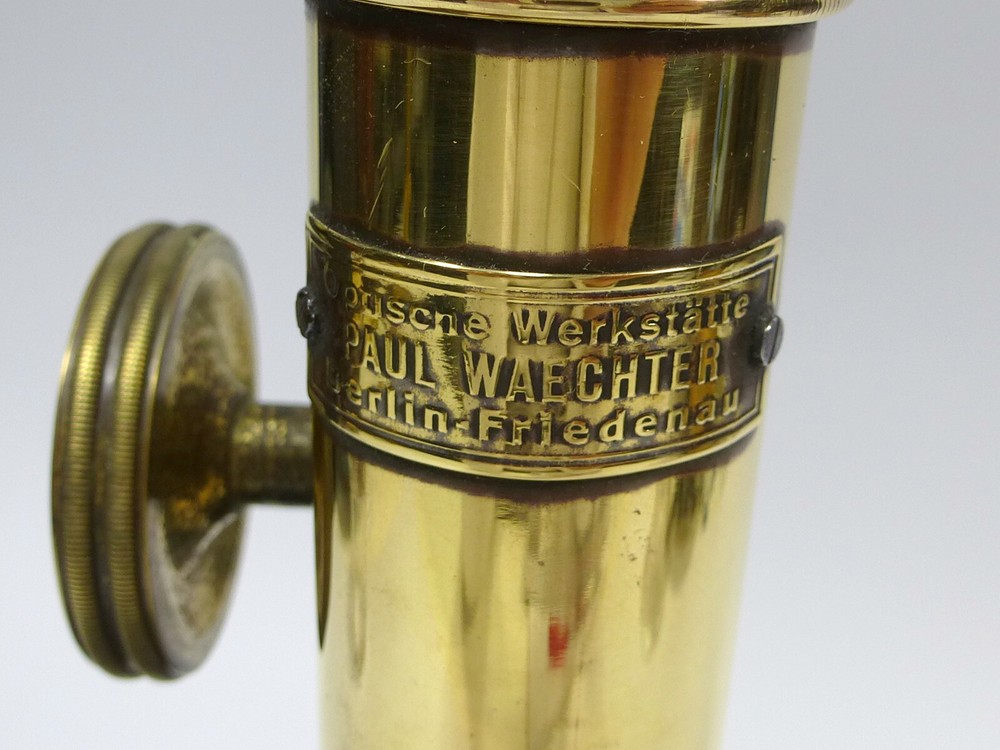 Optical Workshop Paul Waechter Berlin Trichinella Microscope about 1880