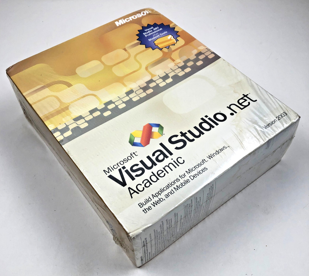 Microsoft Visual Studio .NET Academic Version 2003 Sealed DAMAGED PACKAGE