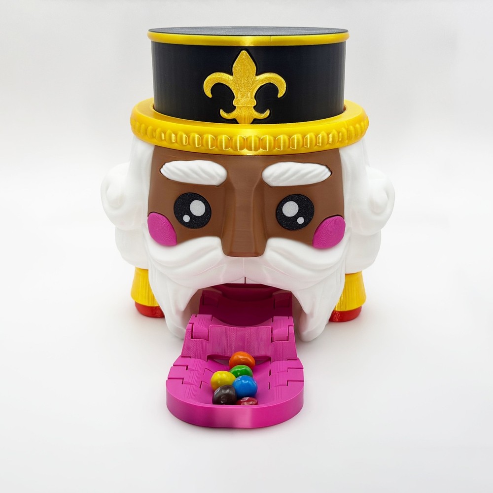 Nutcracker Candy Dispenser – Holiday Table Decor – 3D Printed