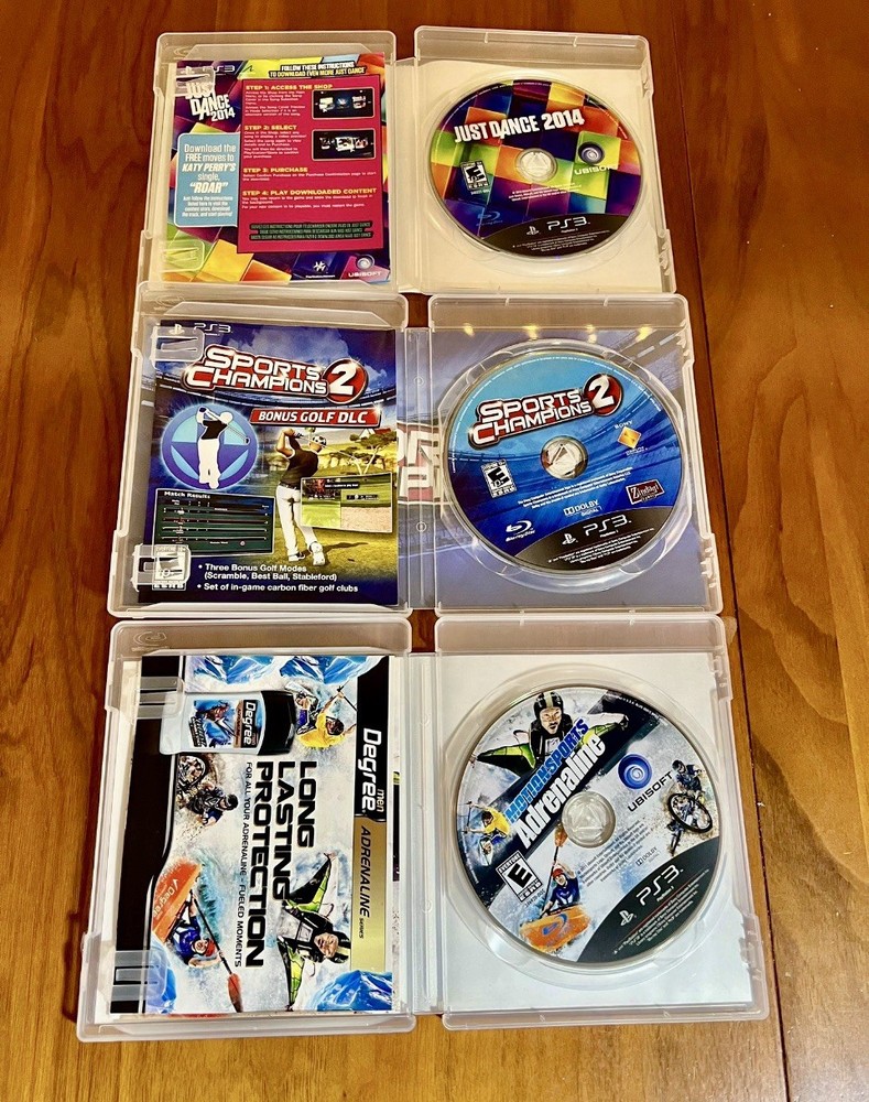 PS3 PlayStation 3 Move Bundle: Motion Camera, 2 Motion Remotes, Cables + 3 Games