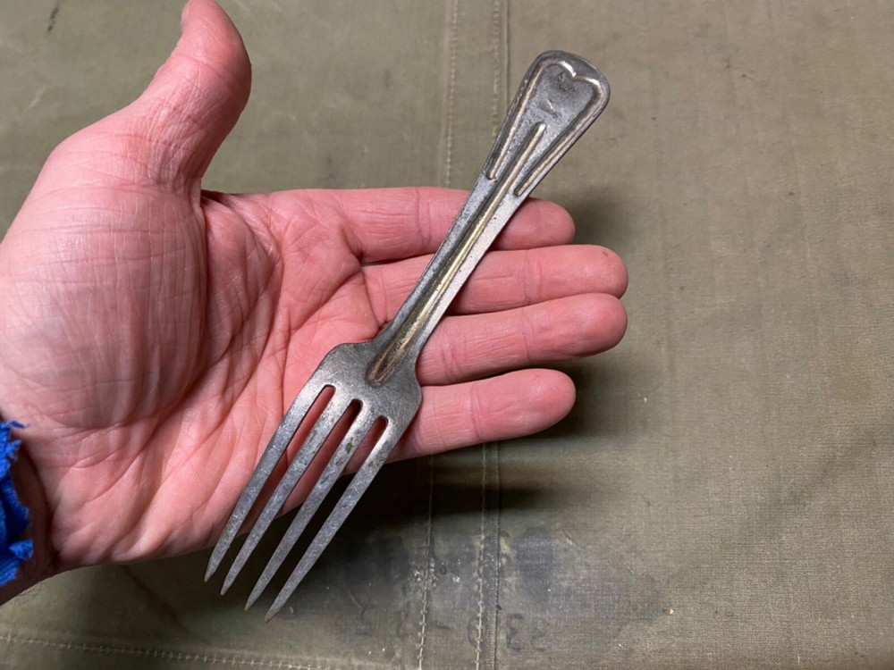 ORIGINAL WWI WWII US ARMY MESS KIT FORK UTENSIL-DATED 1918