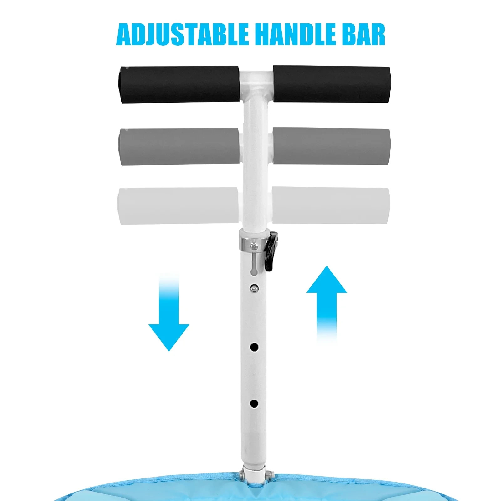 25in Kids Toddler Mini Trampoline with Safety Adjustable Handle Bar