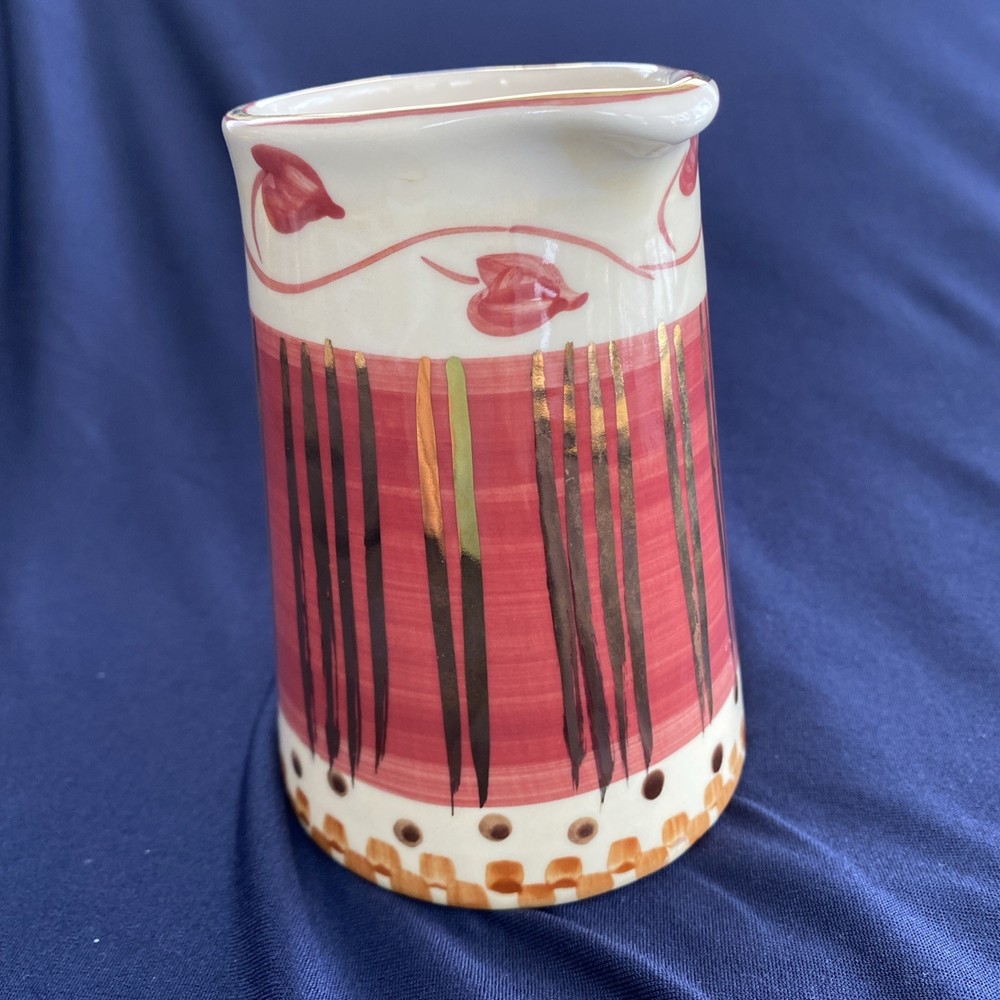 Small Hand Painted Pitcher Signed “Faune Suzanne Katklunja