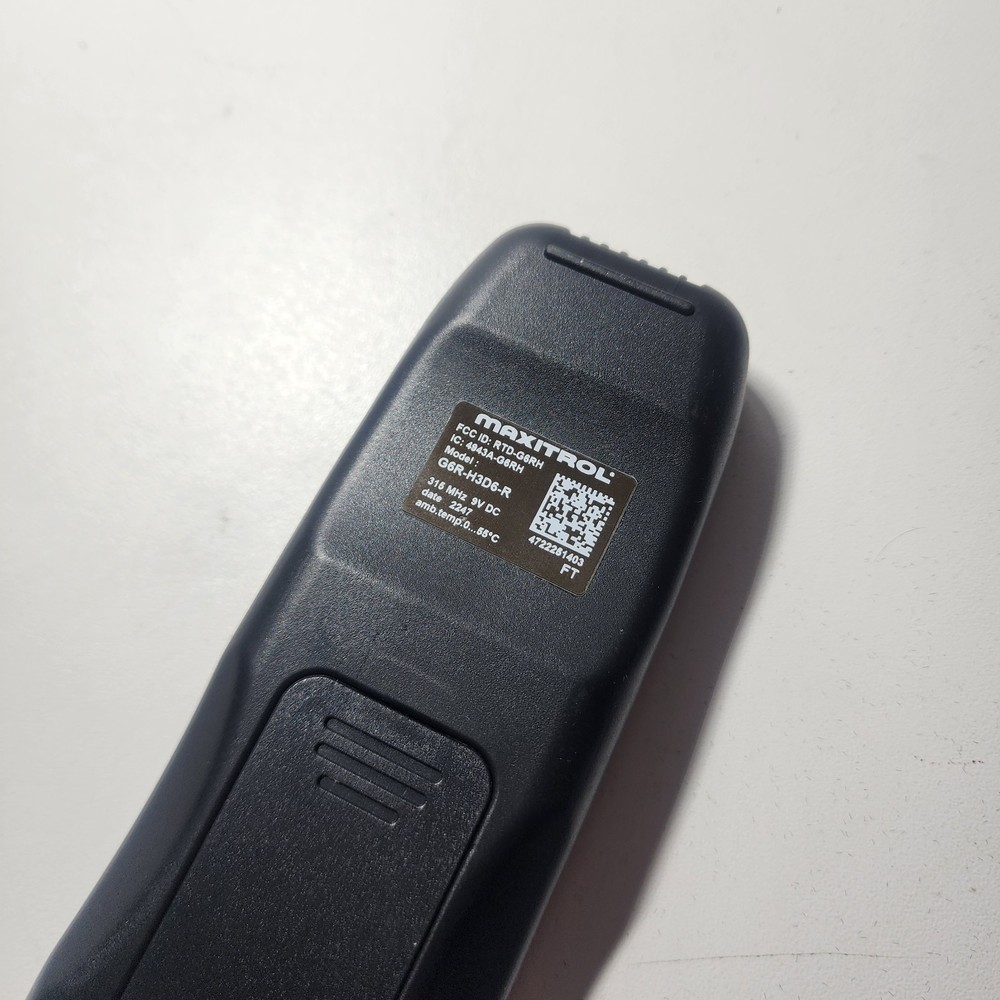 Radio Remote Control for Maxitrol G6R-H3D6-R Control Module