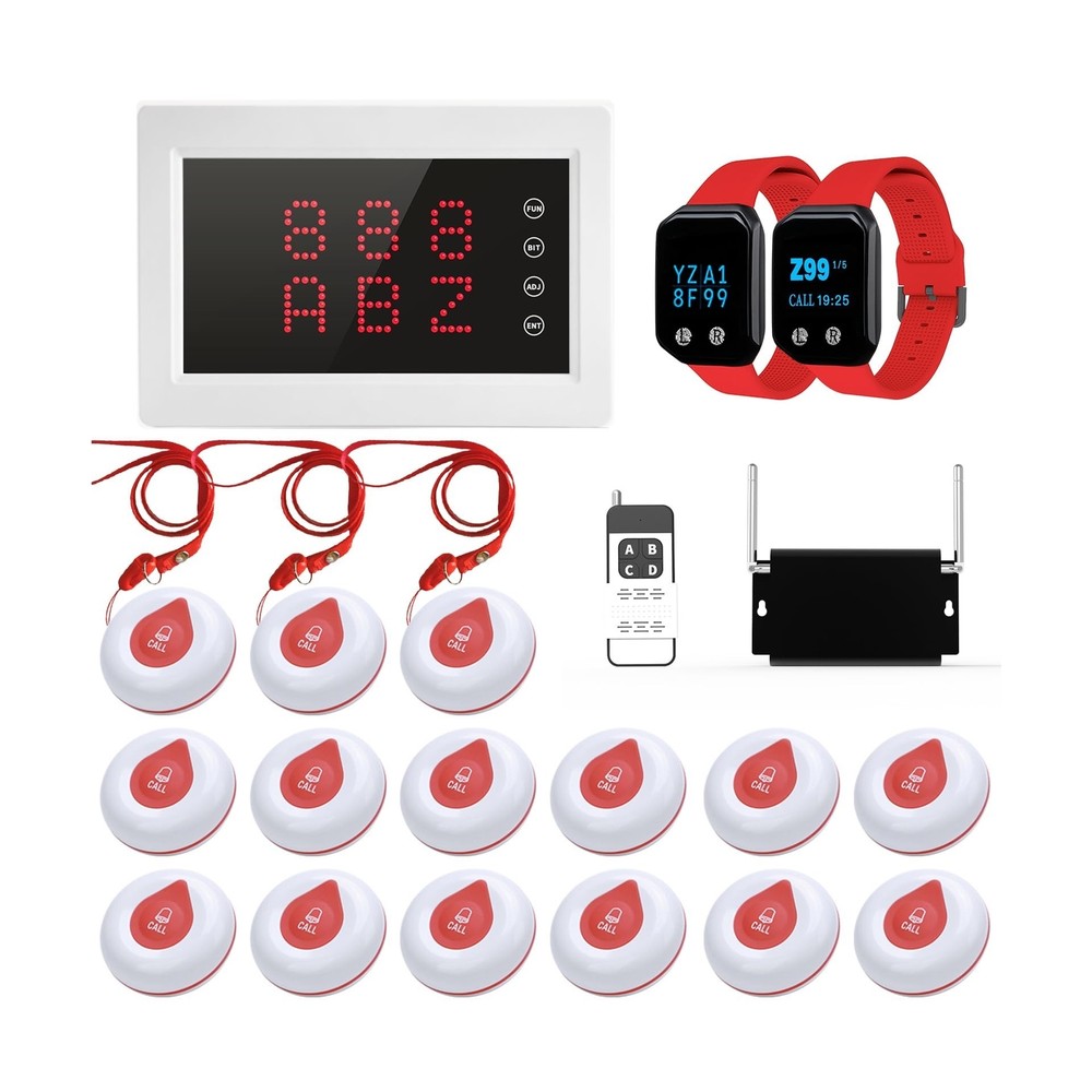 Caregiver Pager System Nursing Pagers Wireless Calling System with 1 Display ...