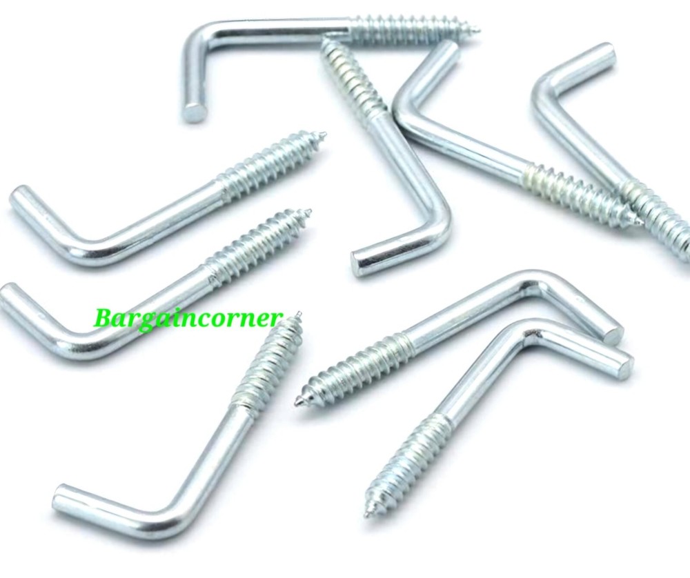 L Hook Hanging Hooks (A16) Self Tapping Screw In Right Angle Hook Wall Hooks 2cm