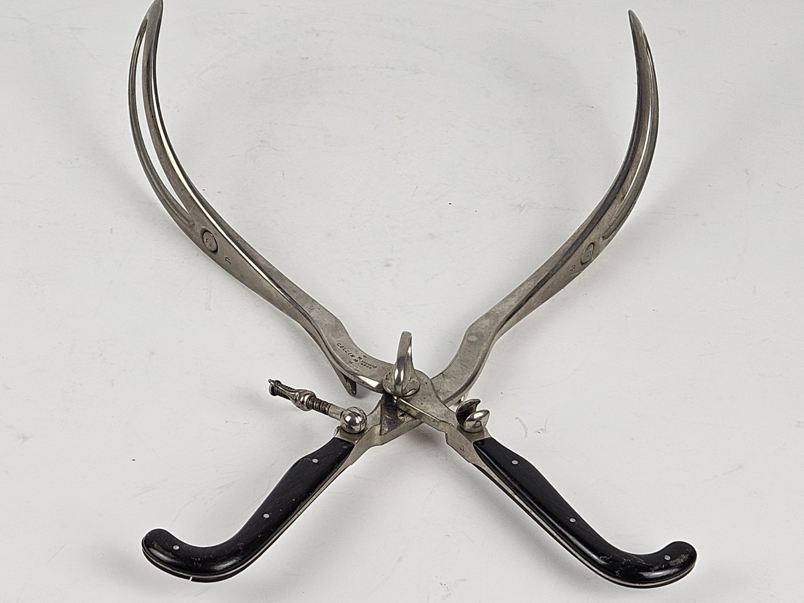 Antique 1800s US Civil War Surgeon Doctors Birthing Forceps Maison Collin France