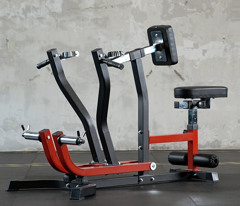 Seated Row Machine Lat Back Exercise Machine Adjustable Plate Loaded Home Gym