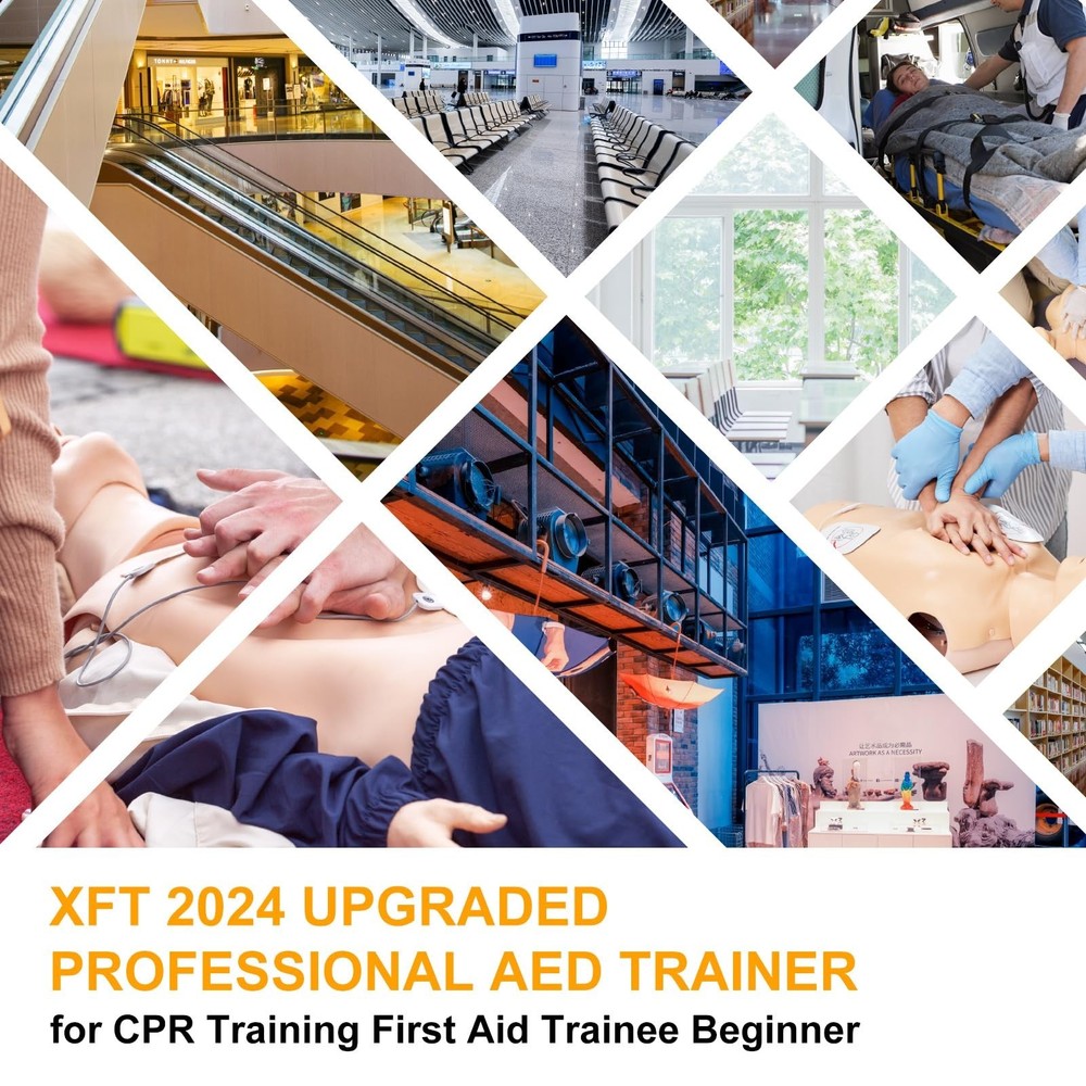 AED Trainer, XFT AED Training Kit CPR Equipment Training Device Automatic Ext...