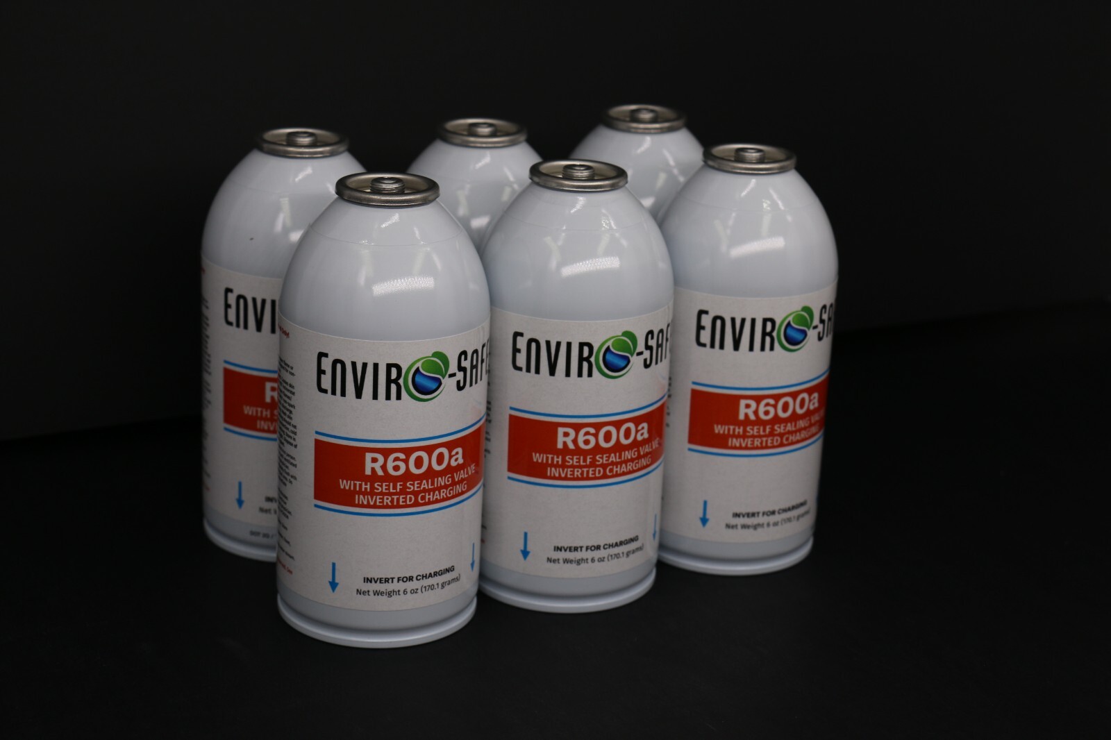 Enviro-Safe R-600a Refrigerant with 7/16" Self Sealing K28 6 oz Case/6 #8070