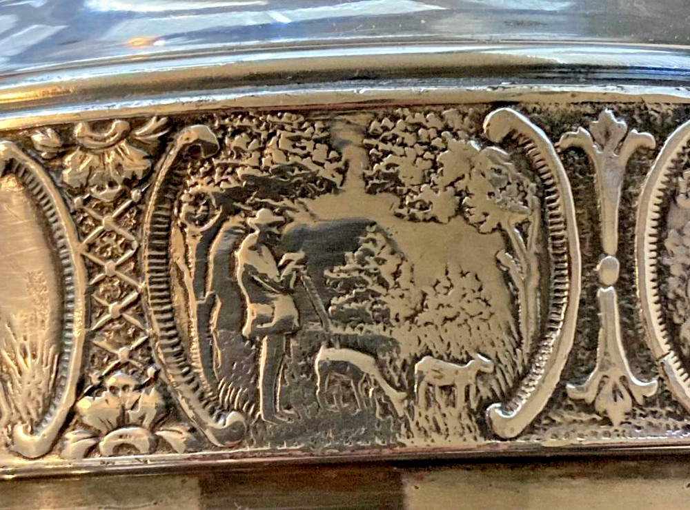 VINTAGE SILVERPLATED PITCHER by Bernard Rice's Sons-Scenes Apollo- Electroplated