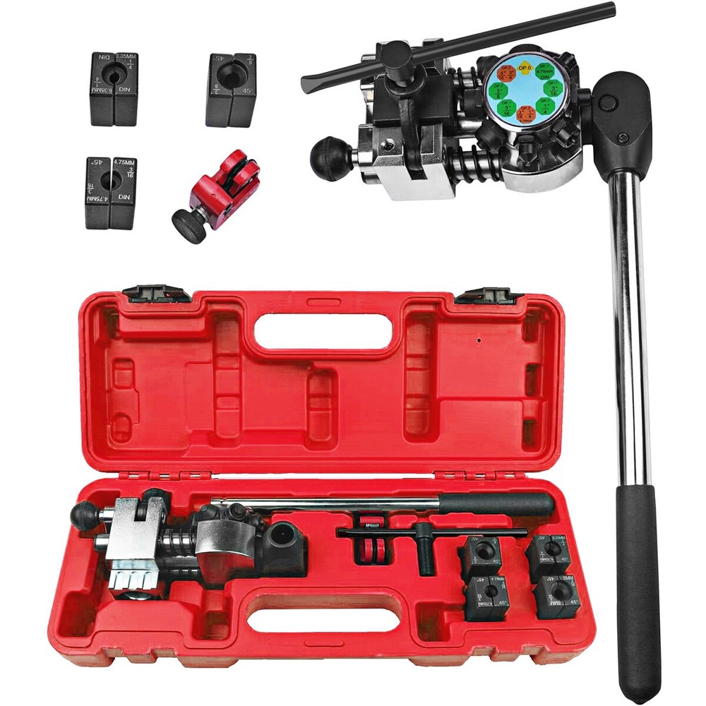 Professional Brake Line Flaring Tool Kit for 45 Degree Single, Double and Bubble