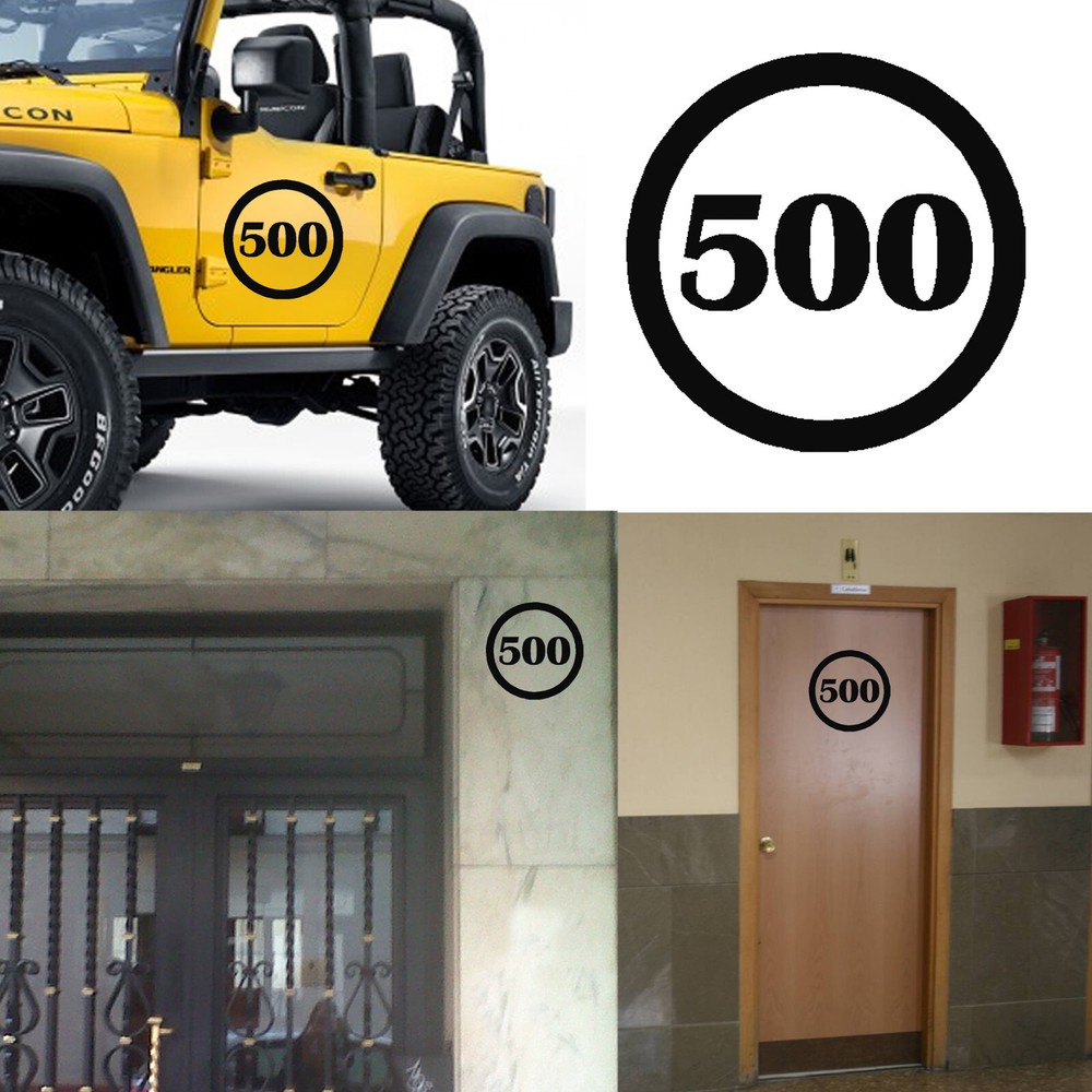 Number 500, Sticker Cut Vinyl